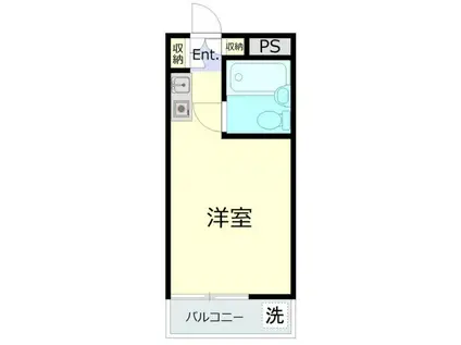 TOP・高輪台(ワンルーム/3階)の間取り写真