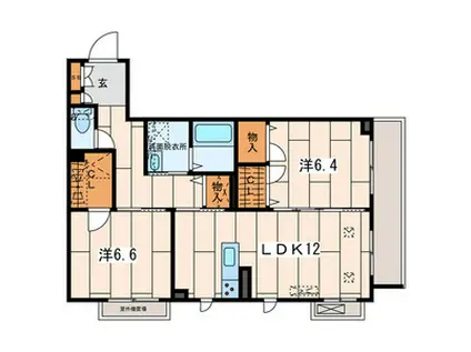 プログレス新鶴見(2LDK/2階)の間取り写真