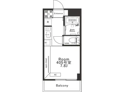 BELLEVIAGE YOKOHAMA(ワンルーム/4階)の間取り写真