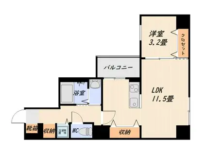 フォレストIII(1LDK/5階)の間取り写真