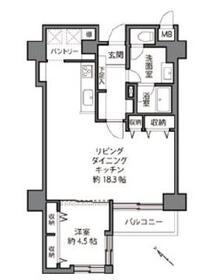 ドミール南青山(1LDK/7階)の間取り写真