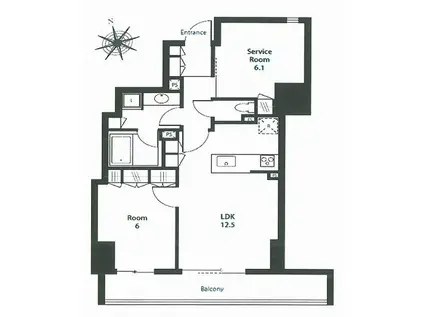 ステイシス町屋(2LDK/11階)の間取り写真