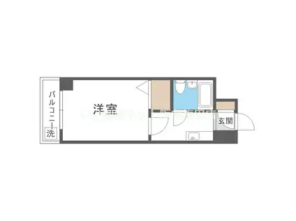 ノルデンハイム北(1K/4階)の間取り写真