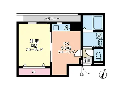 日生戸越マンション(1DK/7階)の間取り写真
