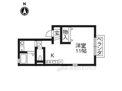 アルシオネ(ワンルーム/1階)の間取り写真