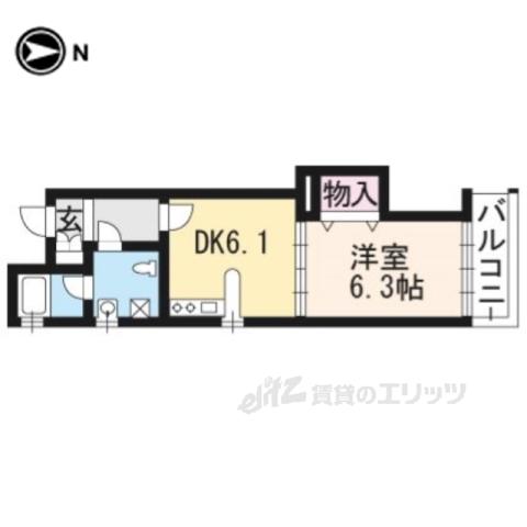 KZ ALLAY(1DK/5階)の間取り写真