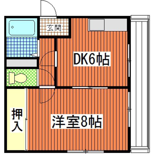 アークハイツ宮田(1DK/4階)の間取り写真