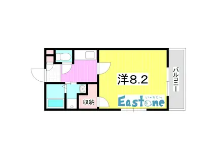 LA CIMA ZERO(1K/5階)の間取り写真