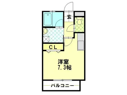 ライネスふじみ野(ワンルーム/3階)の間取り写真
