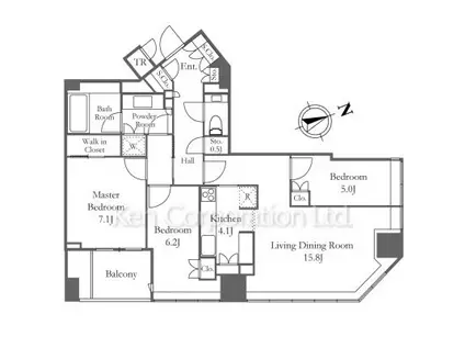 BRILLIA一番町 ブリリア一番町(3LDK/3階)の間取り写真