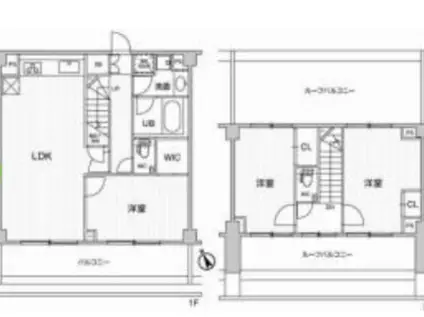 六本木デュープレックスエムズ(3LDK/5階)の間取り写真