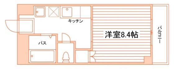 シェーンハイト学南(1K/3階)の間取り写真