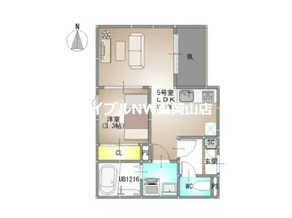 REGALEST PLUS(1LDK/2階)の間取り写真