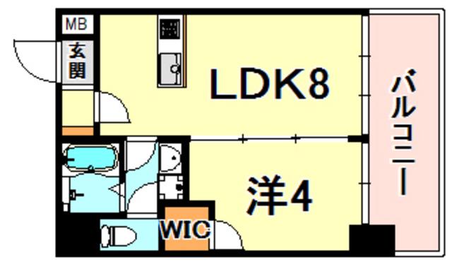 ブエナビスタ神戸イースト(1LDK/5階)の間取り写真