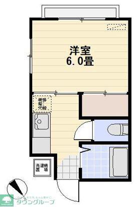 サクセスA(1K/2階)の間取り写真