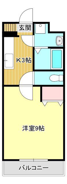 AKOYA・PERLEII(1K/4階)の間取り写真