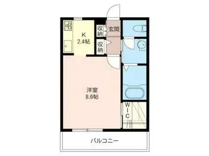 ベルカーサ(1K/3階)の間取り写真