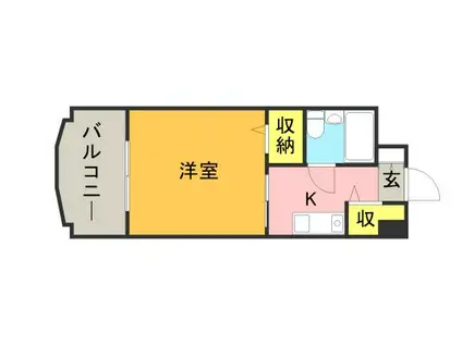 メゾン・ド・ファシル(ワンルーム/2階)の間取り写真