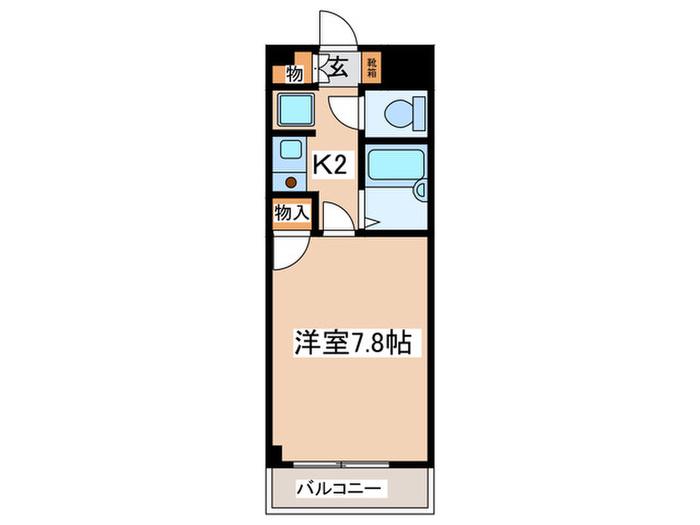 VISTAシュプリーム(1K/1階)の間取り写真