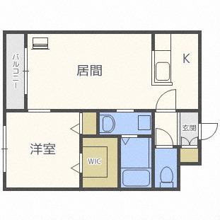 ル・ファールN12(1LDK/2階)の間取り写真