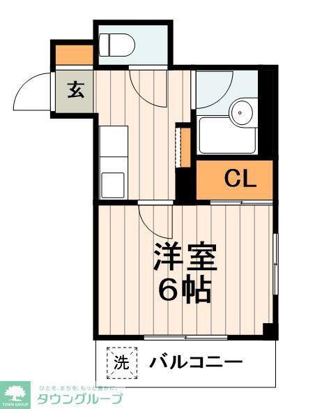 ヴィラージュエヌ(1K/3階)の間取り写真