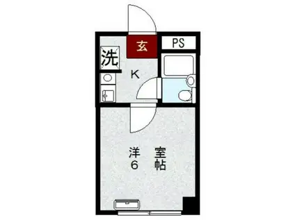 WJ・グリーンハイツ(1K/2階)の間取り写真