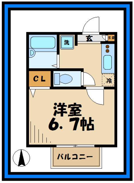 ロイヤルコモード(1K/1階)の間取り写真