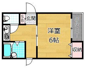 パークロード有馬(1K/4階)の間取り写真