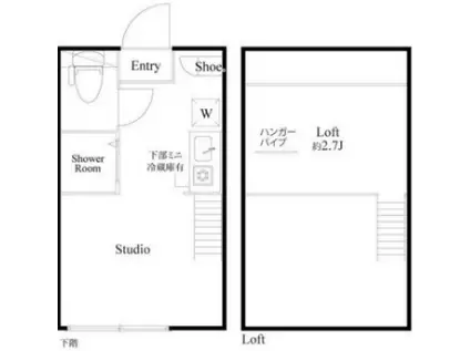 セレージャ堀ノ内(ワンルーム/2階)の間取り写真