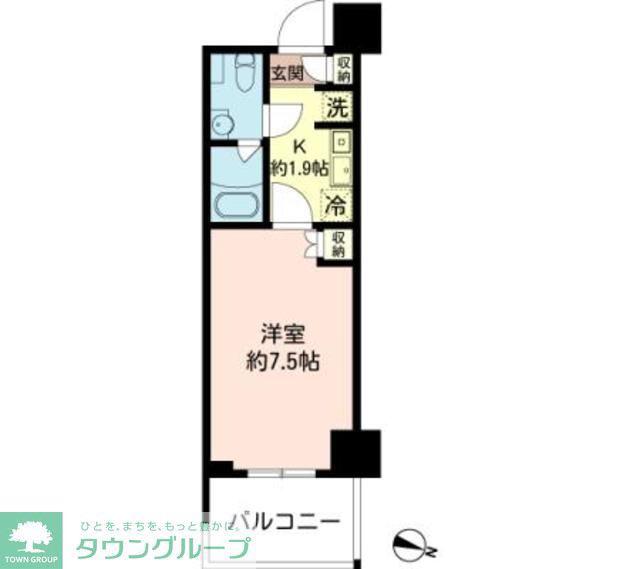 MFPRコート木場公園(1K/11階)の間取り写真