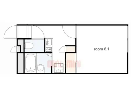 レオパレス松川(ワンルーム/2階)の間取り写真