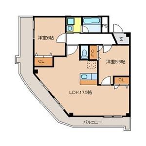 ファイブシティ(2LDK/8階)の間取り写真