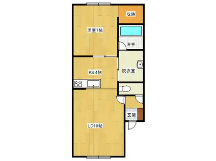 KIRARIA(1LDK/1階)の間取り写真