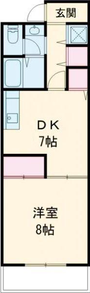 ニドムコート(1DK/3階)の間取り写真