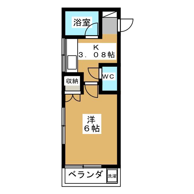 高武福生(1K/2階)の間取り写真
