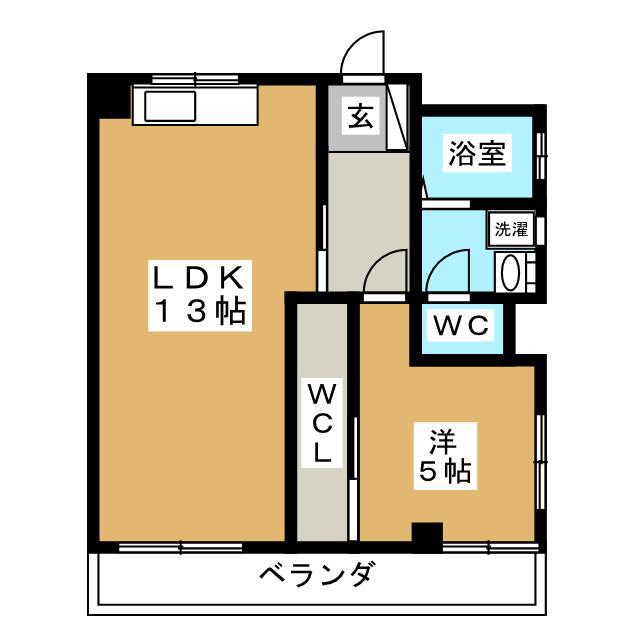 パールメゾン(1LDK/1階)の間取り写真