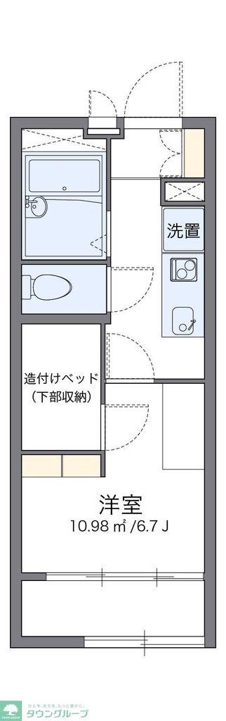 レオパレスドリーム(1K/1階)の間取り写真