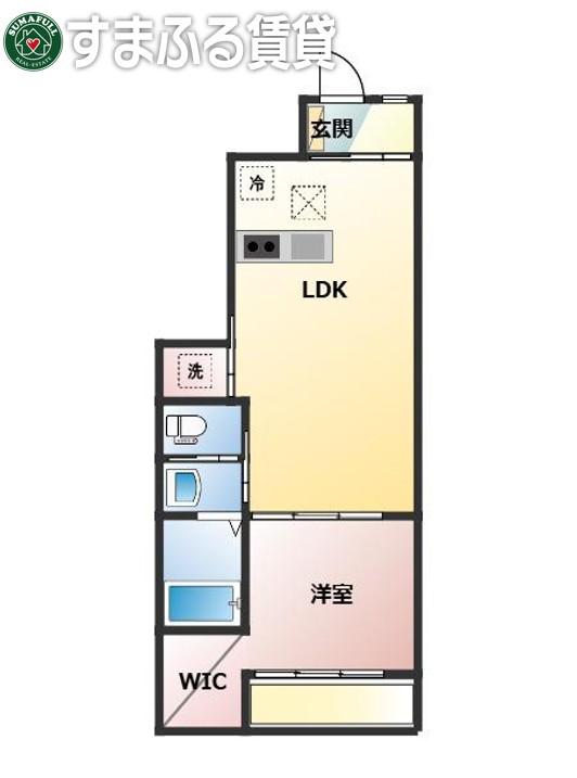 アビタシオン元町II(1LDK/1階)の間取り写真