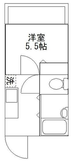 タミーハイツ(1K/2階)の間取り写真