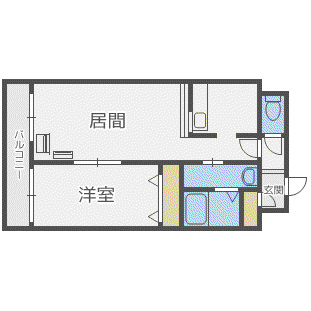 サンコート北7条 弐番館(1LDK/4階)の間取り写真