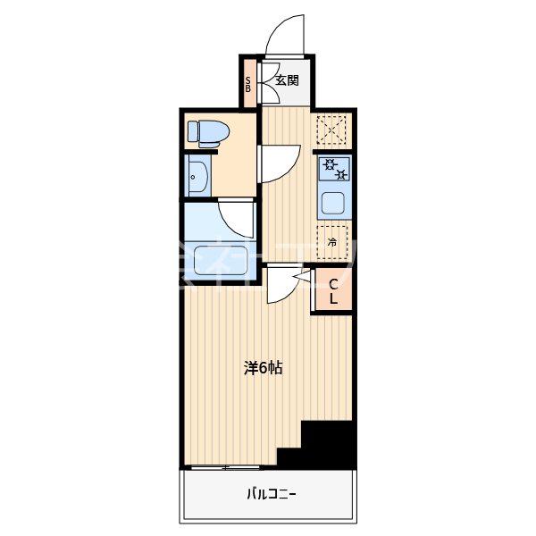S-RESIDENCE蕨BENE(1K/4階)の間取り写真