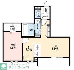 アルモ クレール(1LDK/2階)の間取り写真