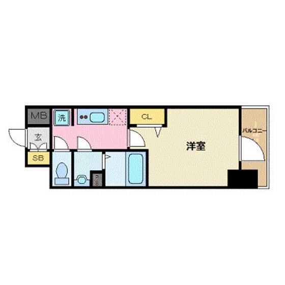 プレサンス広島中央(1K/11階)の間取り写真