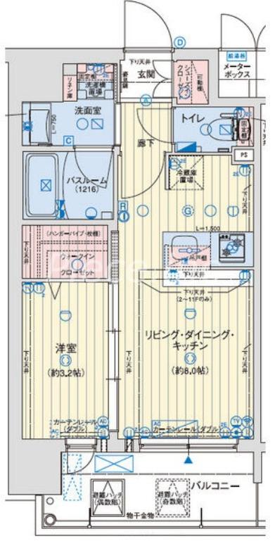 レオンコンフォート都島Ⅱ(1LDK/3階)の間取り写真