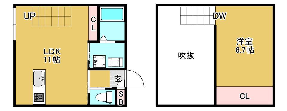 THE RITS TSUNEHISA(ワンルーム/1階)の間取り写真