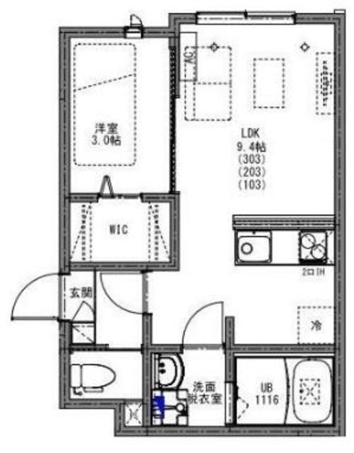 KEIAI RESIDENCE 淵野辺III(1LDK/2階)の間取り写真
