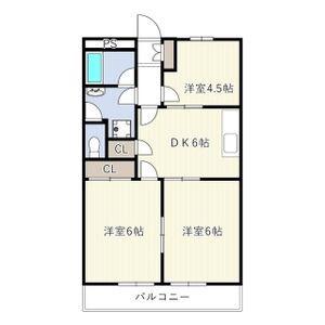 エメラルド77(3DK/2階)の間取り写真