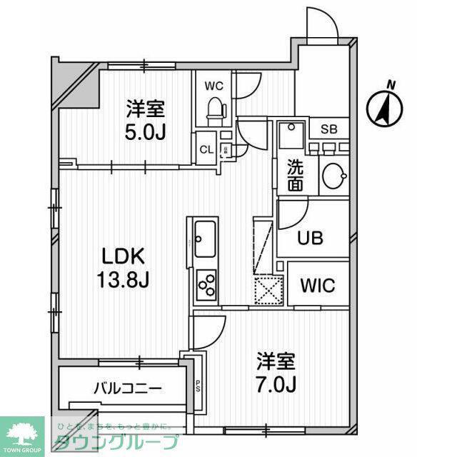 GRANPASEO明大前(2LDK/2階)の間取り写真
