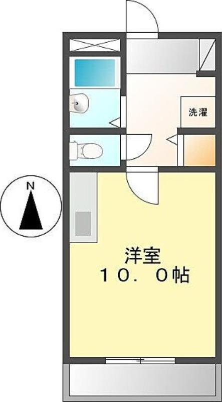 プレシアス赤城II(1K/1階)の間取り写真