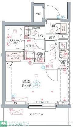 クレヴィスタ井荻(1K/2階)の間取り写真
